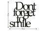 Wallity Dont Forget To Smile Escultura de pared de metal negra